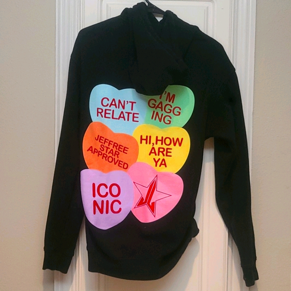 Jeffree Star Valentine's Day Hearts Hoodie Sz M